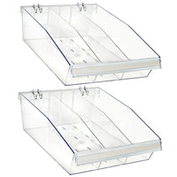 Azar Divider Bin - 11.5" W x 14" D x 5.75" H - 2 Pack-Sold in Packs of: 2