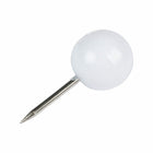 JAM Paper Colorful Push Pins - Round Head Map Thumb Tacks - White - 100 Pack-Used to pin important papers or pictures to Bulletin Boards, Cork Boards, Calendars, and Walls