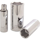 Gray Tools 27mm X 1/2" Drive 12 Point, Deep Length, Chrome Finish Socket-Size: 27mm