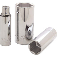Gray Tools 27mm X 1/2" Drive 12 Point, Deep Length, Chrome Finish Socket-Size: 27mm