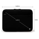 Vangoddy 14" Neoprene Laptop Sleeve - Black-Internal case dimensions 14" x 10"