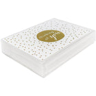 JAM Paper Thank You Cards Set, Thinking of You Greeting, Gold Tiny Dot, 10 Pack (D41111NGLMB)-Comes with 10 thank you cards and 10 white envelopes!