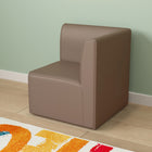 Flash Furniture Bright Beginnings Commercial Grade Modular Classroom Soft Seating, 1-Seater Corner Chair - Neutral Vinyl-Long-Lasting Vinyl Upholstery in Neutral