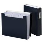 Smead Book Shelf Organizer with SuperTab - Six Pockets - Letter Size - Monaco Blue-6 pockets with SuperTab for 90% more labeling area