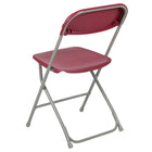 Flash Furniture HERCULES Series Premium Plastic Folding Chair - Red-Red Plastic Seat and Back