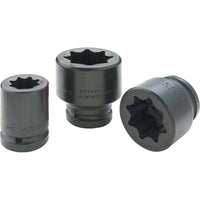 Gray Tools 1-1/4" X 3/4" Drive, 8 Point Regular Length, Impact Socket-Size: 1 1/4"