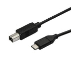 StarTech USB-C to USB-B Printer Cable, M/M, 10 ft (USB2CB3M)-Long 3-meter cable is ideal for flexible positioning of your peripheral devices