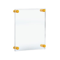 Azar Acrylic Gallery Wall Floating Frames - 15" x 21" - Gold Stand Off Caps - 4 Pack-Sold in a Set of: 4