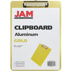 JAM Paper Aluminum Clipboard, 9" x 13", Gold (331ALCgo)-Made from aluminum