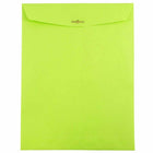JAM Paper Coloured Envelopes with Clasp - 9" x 12" - Ultra Lime Green - 50 Pack-Size: 9 x 12 inches