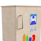 Flash Furniture Bright Beginnings Commercial Grade Green Guard Certified Wooden Children's Kitchen Refrigerator-Opening Front Door with Inner Storage