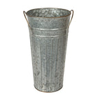 Truu Design Farmhouse Modern Collection, Vase, Set of 2, 10 x 13.75 inches, Industrial Silver-Material: durable galvanized metal, rust-resistant