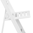 Flash Furniture HERCULES Series Resin Folding Chair with Slatted Seat - White-Slatted Seat