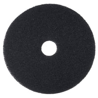 3M Black Stripper Pad - 356 mm (14 in) Diameter - 5 Pack-Use with water-based floor finish stripping solutions to remove old, soiled floor finishes and sealers