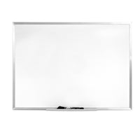 Quartet Dry Erase Board with Aluminum Frame - 48"W x 36"H-Non-magnetic, melamine surface dry-erase board ideal for light use