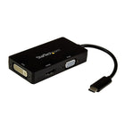 StarTech USB-C Multiport Adapter, 3-in-1 USB-C to HDMI, DVI, or VGA (CDPVGDVHDBP)-Hassle-free connectivity with an all-in-one video adapter