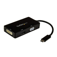 StarTech USB-C Multiport Adapter, 3-in-1 USB-C to HDMI, DVI, or VGA (CDPVGDVHDBP)-Hassle-free connectivity with an all-in-one video adapter
