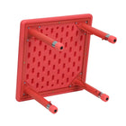 Flash Furniture 24" Square Plastic Height Adjustable Activity Table - Red-1.5'' Thick Textured Red Plastic Table Top