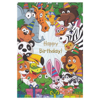 Rosedale 5-1/2" x 8" Juvenile Happy Birthday Greeting Cards And Envelopes, 12 Pack (15909)-Printed on premium uncoated card stock
