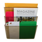 Storex Wall Files - Letter Size - Smoke - 18 Pack - 6 Sets of 3-Transparent so you can view the contents