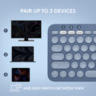Logitech K380 Multi-Device Bluetooth Keyboard for Mac - Blueberry-Dimensions: 10.98"W x 4.92"H x 0.62"D