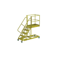 Tri-Arc Supported 50" Cantilever Rolling Ladder, Serrated, 84" x 84" (UCS500540242)-Frame Material: Steel