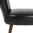Flash Furniture HERCULES Holloway Series Black LeatherSoft Retro Chair - 2 Pack-Mahogany Wood Legs