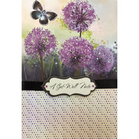 Rosedale 5-1/2" x 8" A Get Well Note Greeting Cards And Envelopes, 6 Pack (19904)-Printed on premium uncoated card stock
