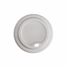 Globe Commercial Products 8 oz Dome Lid White Bagasse Compostable - 1000 Pack-8 oz White Dome Lid