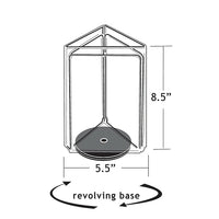 Azar Displays 3-Sided Sign Holder, 8.5" x 5.5" (193730)-Clear Acrylic