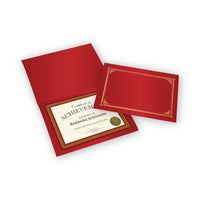 Geographics Arabesque Burgundy Certificate Kit - Gold Foil - 18 Pack-Burgundy with Gold Foil Kit