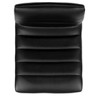Flash Furniture Contemporary Black Vinyl Adjustable Height Barstool with Horizontal Stitch Back & Chrome Base-Height Adjustable Seat with Gas Lift