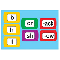 Ashley Productions Die-Cut Magnetic Foam Word Chunking, 300 Pack-Easy to Manipulate