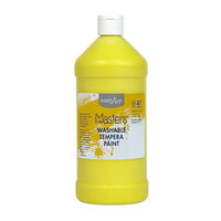 Little Masters Non-toxic 32 oz. Washable Paint, Yellow, 6 Pack-Washable paint doesnt leave stains on skin