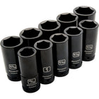 Dynamic Tools 3/4" Drive 10 Piece 6 Point, Deep Length, Impact SAE Socket Set, 15/16" - 1-5/8"-Contains: 15/16", 1", 1-1/16", 1-1/8", 1-1/4", 1-5/16", 1-3/8", 1-7/16", 1-1/2", 1-5/8"
