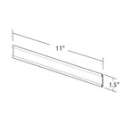 Azar Displays 1.5" x 11" Plastic Adhesive-Back C-Channel Nameplates, Clear, 10 Pack (199606)-Adhesive tape on the back for hanging on practically any surface
