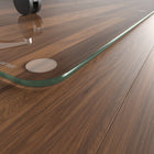 Quartet Glass Chair Mat - 36" x 48" - Clear-Premium, low-iron glass makes mat clear and transparent to help blend into the floor