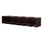 Claret Wine Bottle & Glass Holder Wall Shelf, 22"L x 5"D x 4.5"H, Espresso (FN00379-9INT)-Maximum weight capacity: 15 lbs
