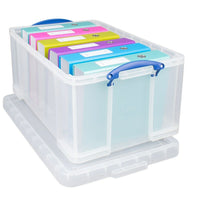 Really Useful Boxes 64L Storage Box, Clear-Constructed of polypropylene