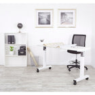 Proline 5' Pneumatic Height Adjustable Table, White-White steel fram construction for stability