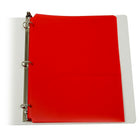 C-Line Two-Pocket Poly Portfolios with Three-Hole Punch, Red, 25 Pack (CLI32934)-Features three-hole punching for secure storage in standard 3-ring binders.