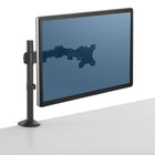 Fellowes Reflex Single Monitor Arm-Mounts to desk with a heavy-duty clamp or optional grommet mount