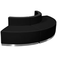 Flash Furniture HERCULES Alon Series Black LeatherSoft Reception Configuration, 3 Pieces-Contemporary Reception Set