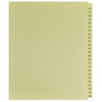 Mark Maker Legal Exhibit Index Tab Set of Buff Single Tabs, 1/25th Cut, Letter Size, No Holes, Number 76 - 100-Buff Single Tabs, 1/25th Cut