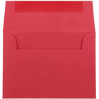 JAM Paper 4bar A1 Envelopes, 3.63 x 5 1/8, Brite Hue Red Recycled, 250 Pack (900927182H)-Blank interior for personalized message