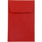 JAM Paper #1 Coin Envelopes, 2.25 x 3.5, Red Brite Hue Recycled, 50 Pack-Coin Envelopes