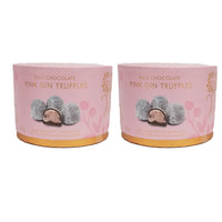 Walkers Pink Gin Truffles 140g (2 pack)-Fine pink gin truffle centre wrapped in delicious milk chocolate and dusted with sugar