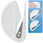 Staples Letter Opener - 2 Pack-Plastic construction with concealed metal blade for safety
