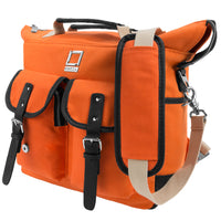 Lencca Phlox 11" Laptop Hybrid Bag - Limit Edition - Orange-Top Handle. Backpack. Messenger.