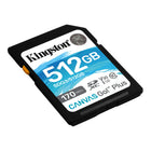 Kingston Canvas Go Plus 512GB SDXC UHS-I Memory Card-Ideal for shooting 4K UHD video and burst-mode photography on your DSLR